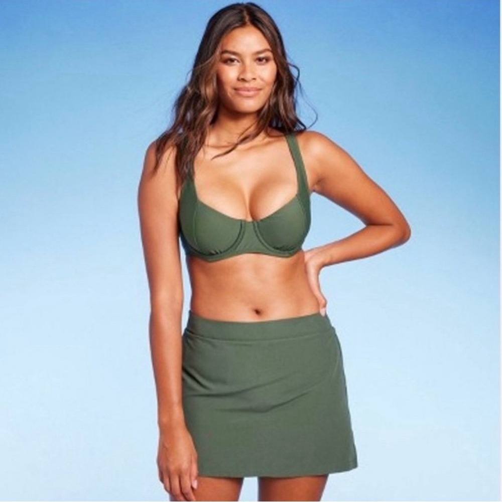 Kona Sol Green Swim Skirt L - Picture 1 of 5